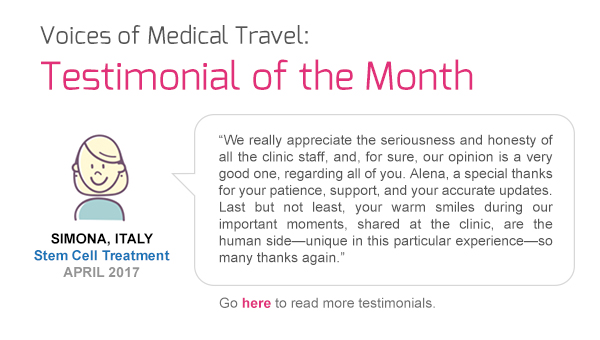 Voices of Medical Travel: Testimonial of the Month