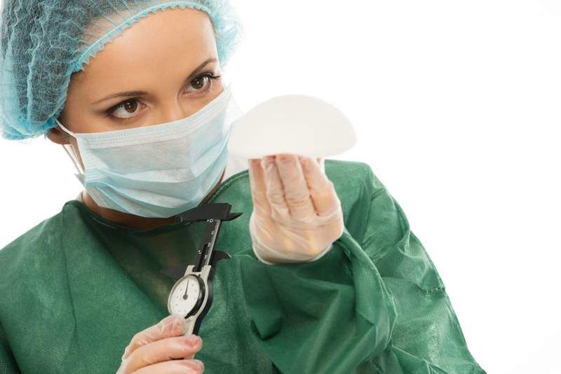 Silicone rounded breast implants